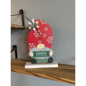 Santa Stop Here Christmas Gnome
